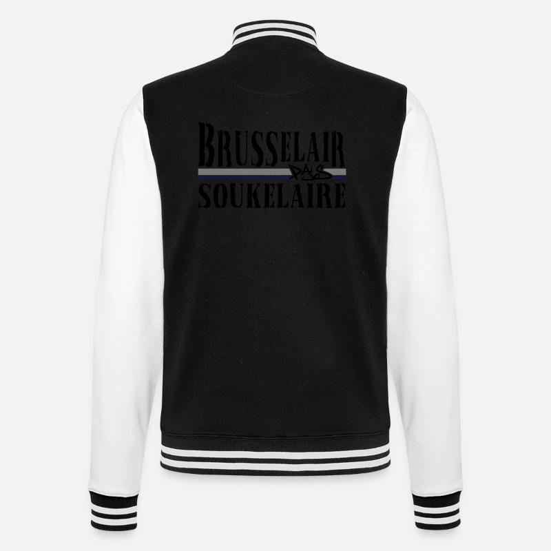 Brusselair pas soukelaire - Veste Teddy - noir/blanc