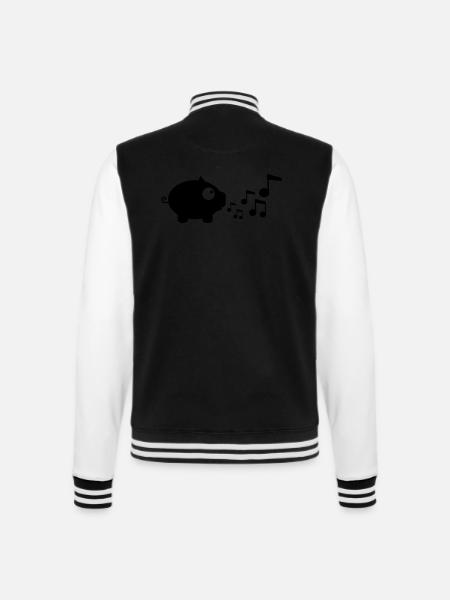 my_pig_whistles - College Sweat Jacket - black/white
