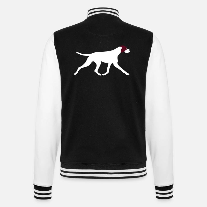 Pointer - College Sweat Jacket - black/white