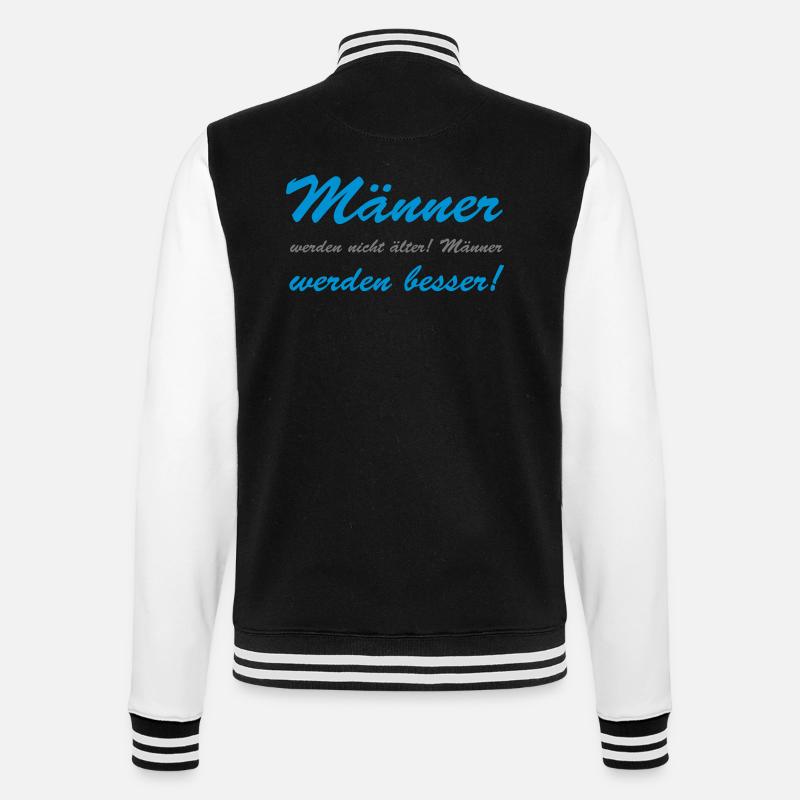 Männer werden ... besser - College-Sweatjacke - Schwarz/Weiß