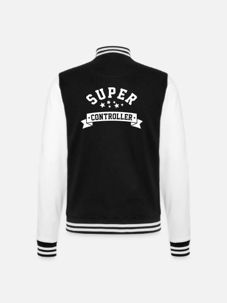 Super CONTROLLER, Controlling Finanzen Reporting - College-Sweatjacke - Schwarz/Weiß