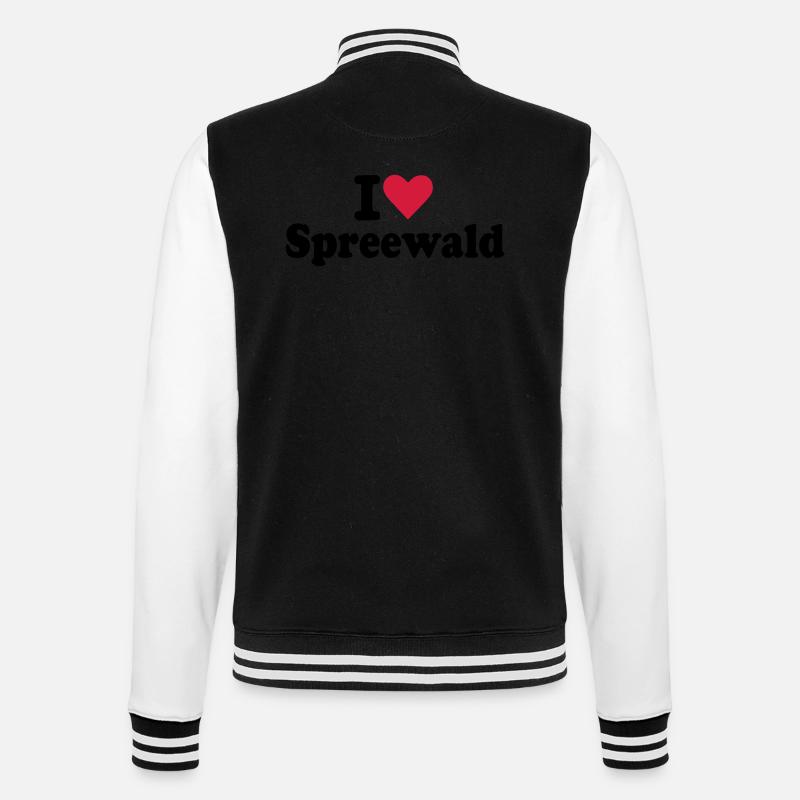 Spreewald - College-Sweatjacke - Schwarz/Weiß