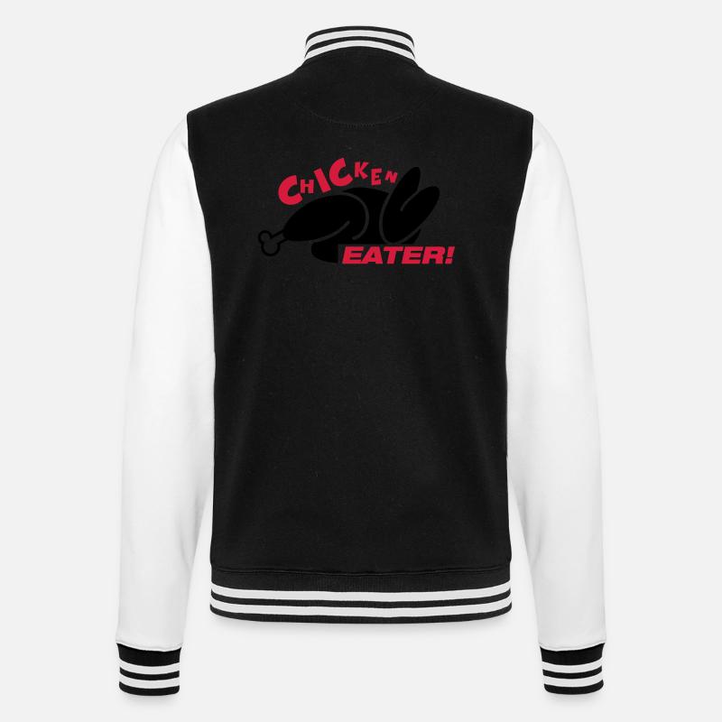 chicken_eater_gi2 - College Sweat Jacket - black/white