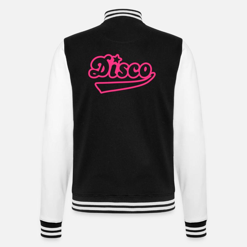 Disco_V1 - College-Sweatjacke - Schwarz/Weiß