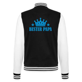 Papa - College-Sweatjacke - Schwarz/Weiß - Hinten - Marisol (170cm)