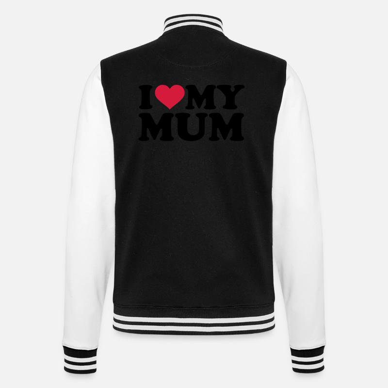 Mama - College-Sweatjacke - Schwarz/Weiß