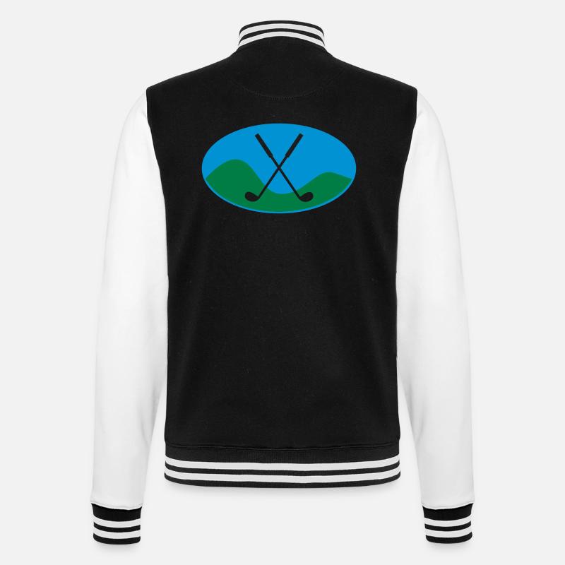 golf - College-Sweatjacke - Schwarz/Weiß
