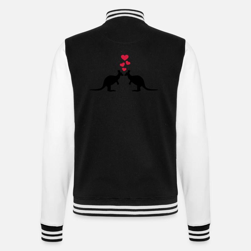 Kangaroo - College Sweat Jacket - black/white