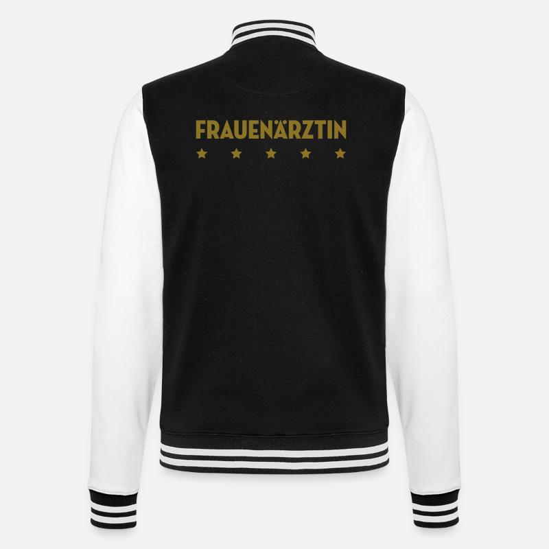 frauenaerztin_4 - College-Sweatjacke - Schwarz/Weiß