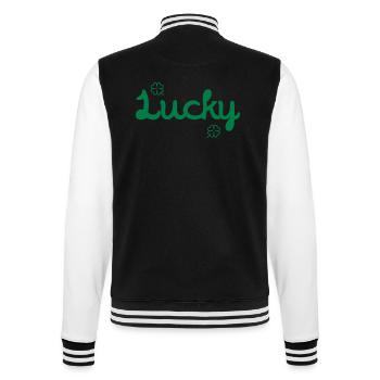 Chance / Chanceux / Luck / Lucky - Veste Teddy - noir/blanc - Dos - Marisol (170cm)