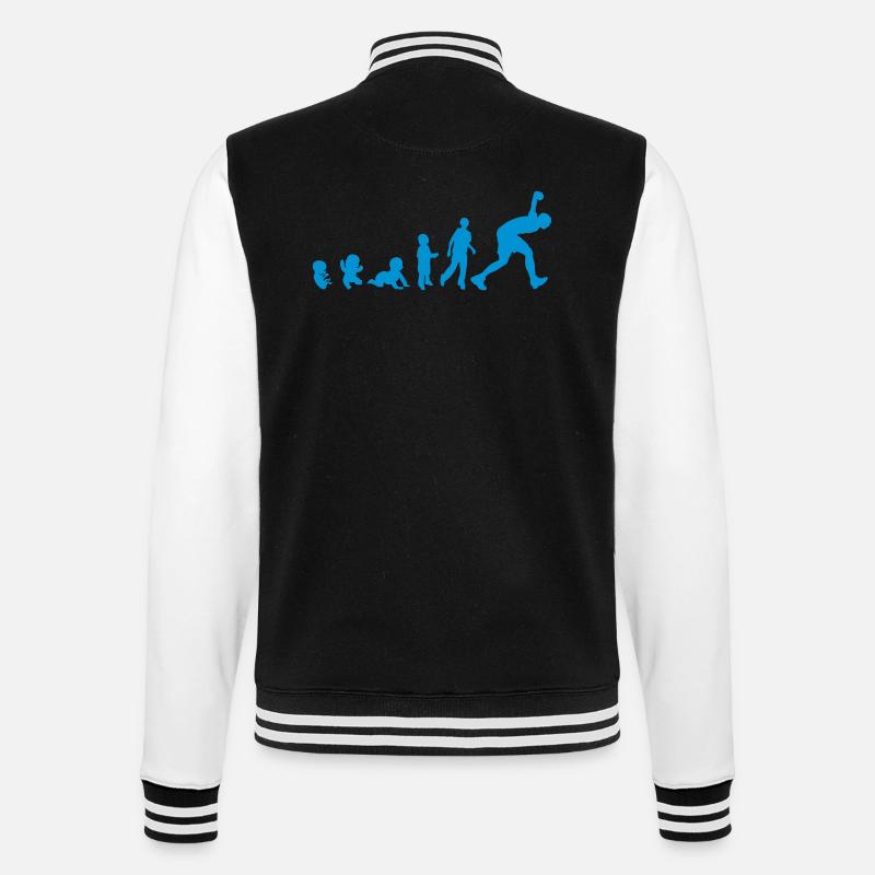 evolution boule lyonnaise lancer jeu - Veste Teddy - noir/blanc
