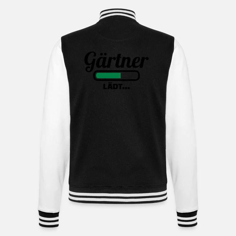 Gärtner - College-Sweatjacke - Schwarz/Weiß