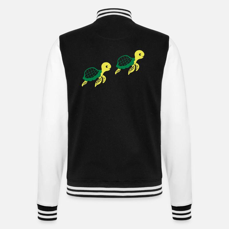 schildkroeten_002 - Veste Teddy - noir/blanc