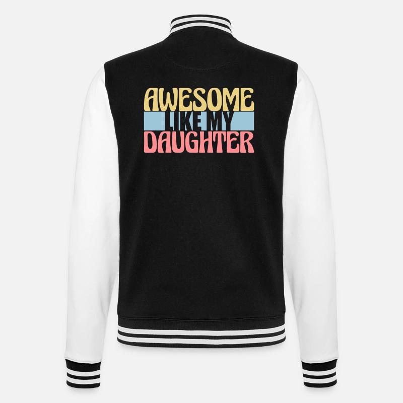 Génial comme ma fille - Veste Teddy - noir/blanc