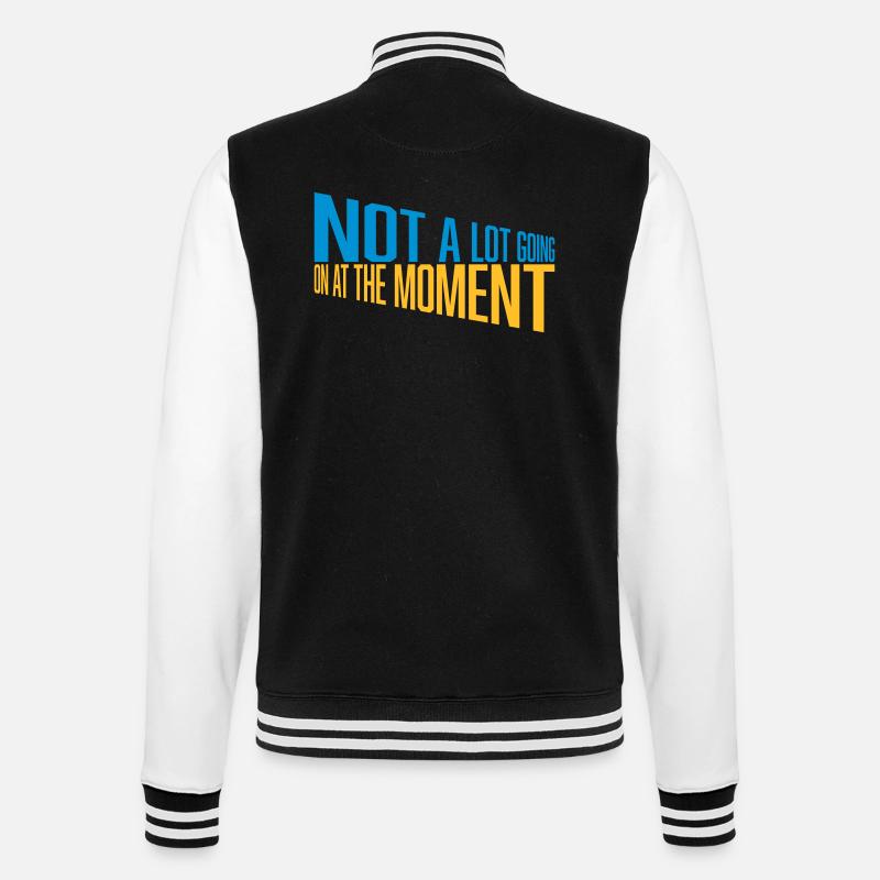 Not much going on - College-Sweatjacke - Schwarz/Weiß