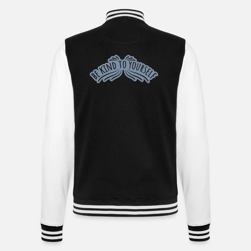 soyez gentil avec vous-même - Veste Teddy - noir/blanc