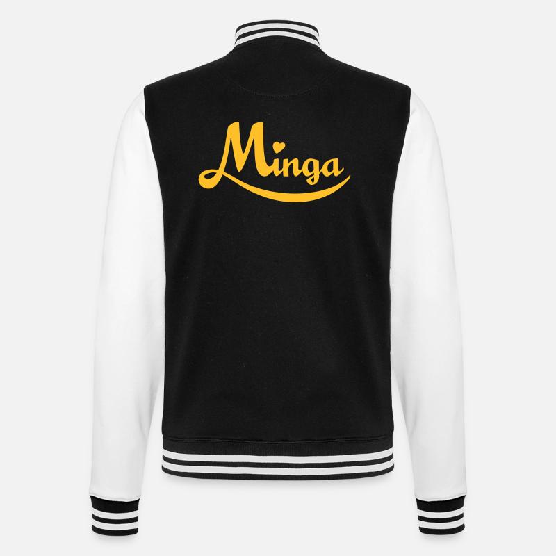 Minga - aus Liebe zu München! - College-Sweatjacke - Schwarz/Weiß