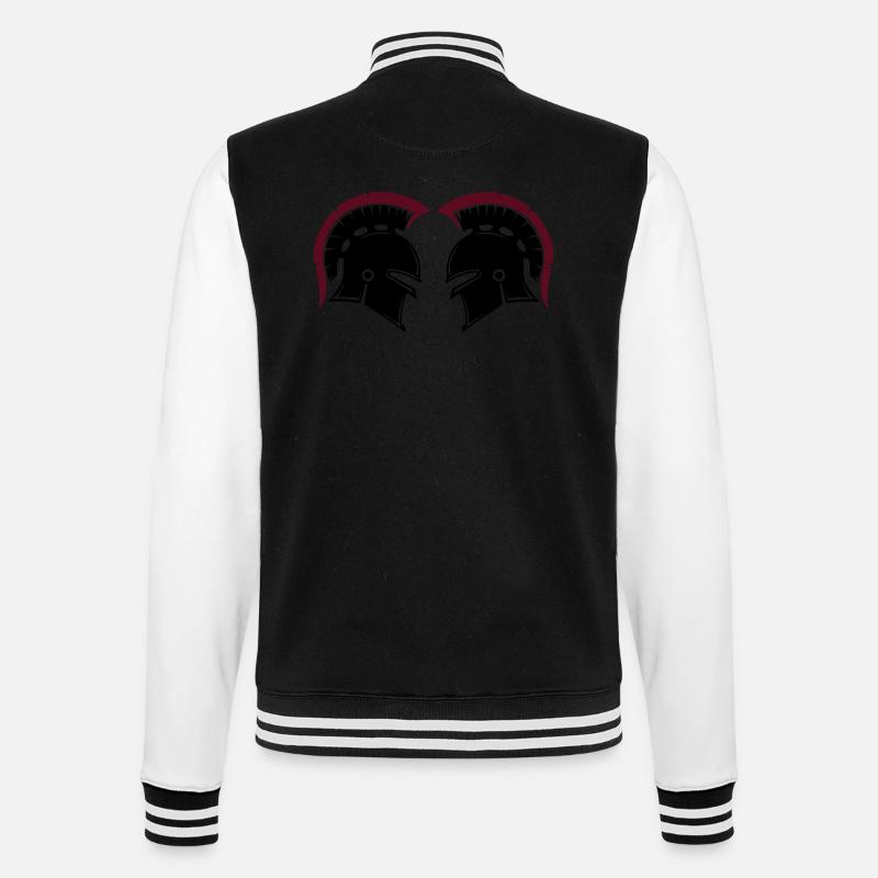 spartaner 2 - College-Sweatjacke - Schwarz/Weiß