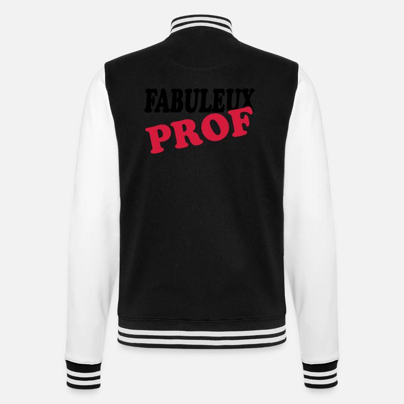 FABULEUX PROF - Veste Teddy - noir/blanc