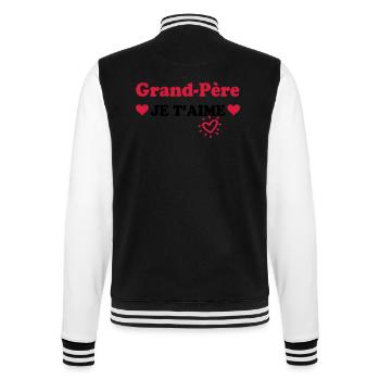 Grand Père je t'aime - Veste Teddy - noir/blanc - Dos - Marisol (170cm)