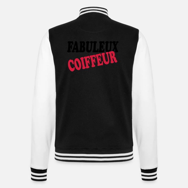 FABULEUX COIFFEUR - Veste Teddy - noir/blanc