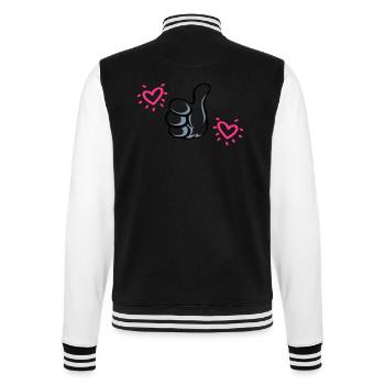 VOTED best mom - College Sweat Jacket - black/white - Back - Marisol (170cm)