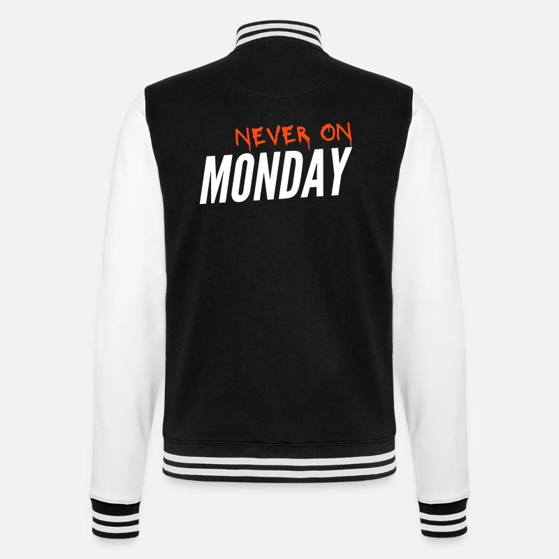 Monday - College-Sweatjacke - Schwarz/Weiß