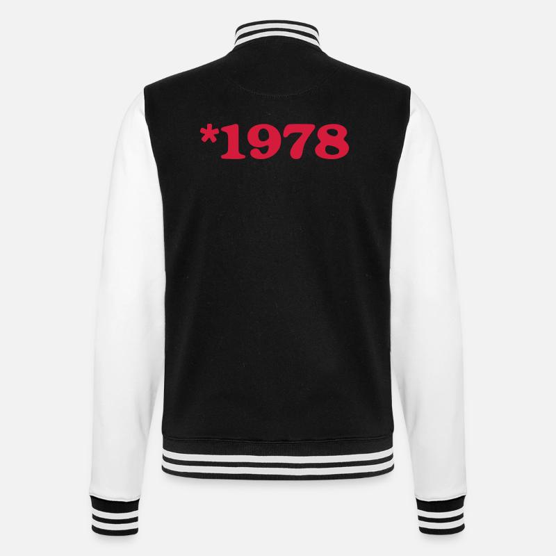 Birthday - born in 1978 * - College Sweat Jacket - black/white