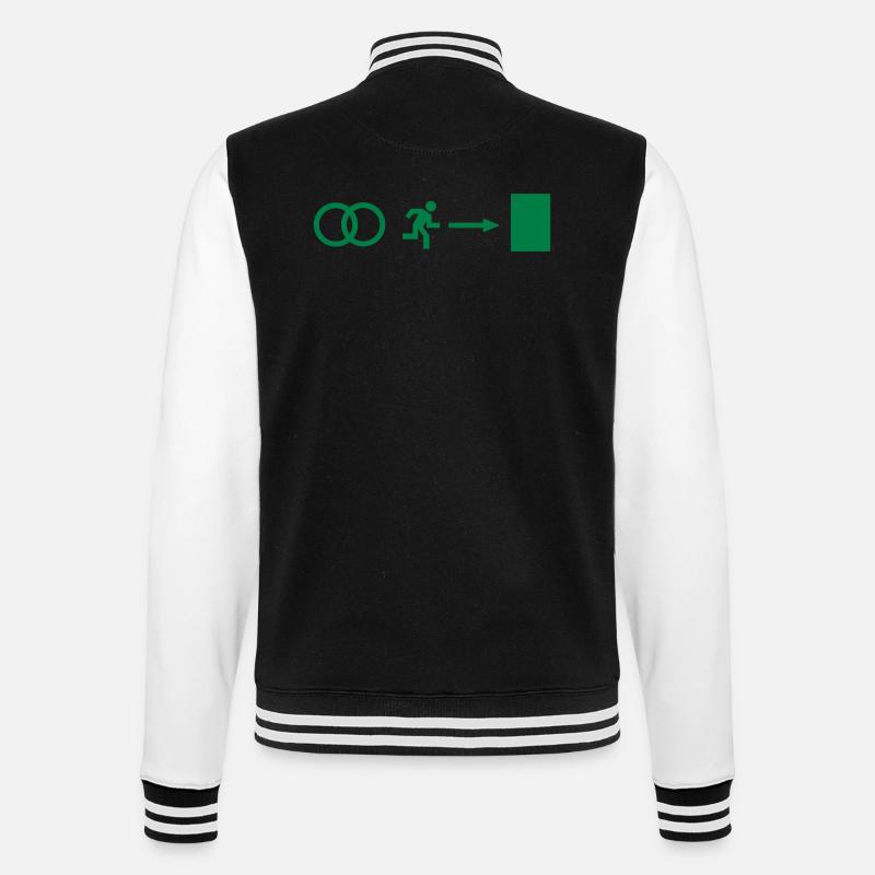 Hochzeit - Junggeselle - College-Sweatjacke - Schwarz/Weiß