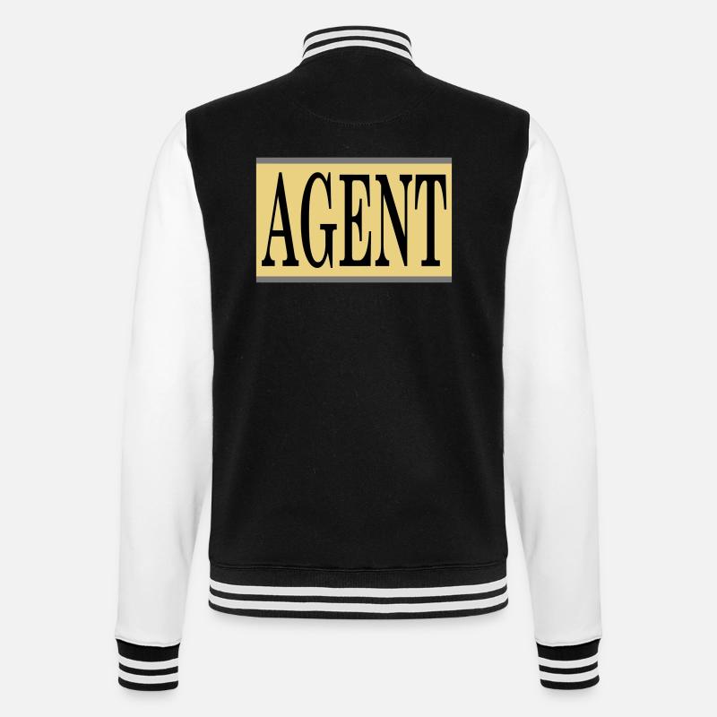 agent - Veste Teddy - noir/blanc