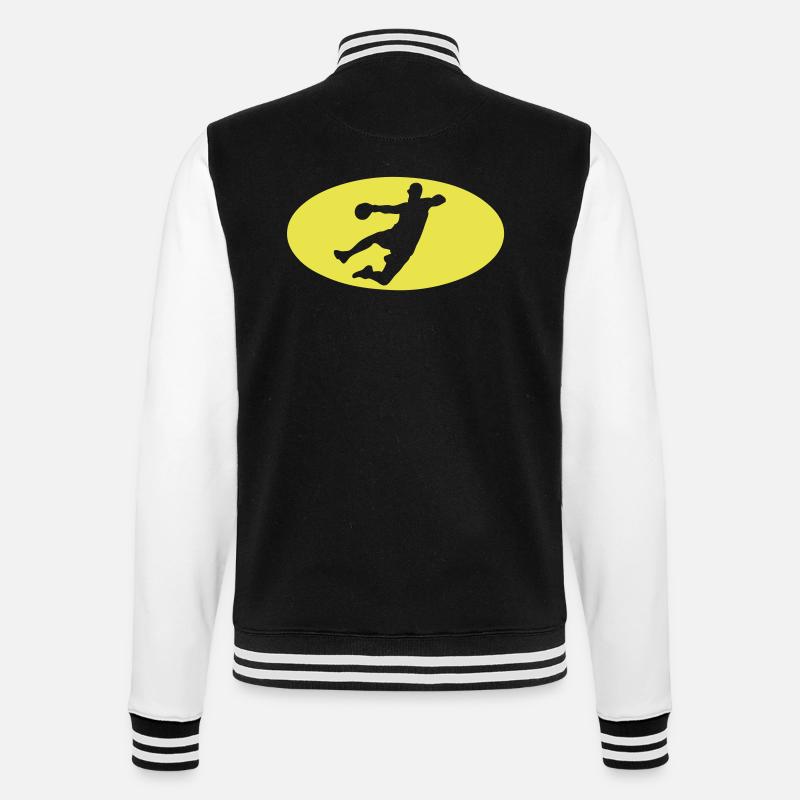 handball logo bat1 - College Sweat Jacket - black/white