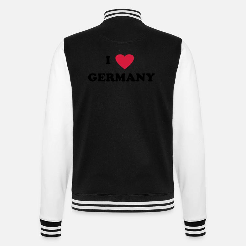 i love Germany - College Sweat Jacket - black/white