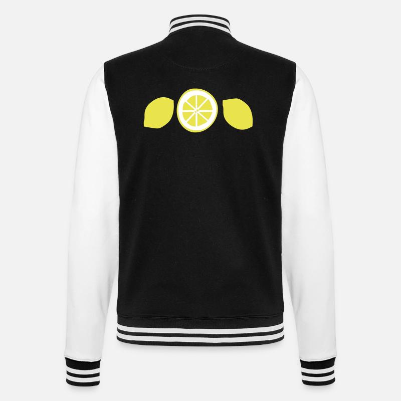 Lemon fruits vector - College Sweat Jacket - black/white
