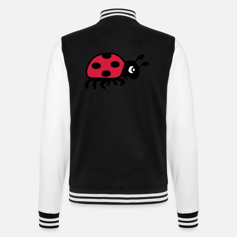 ladybug ladybird lady beetle - College Sweat Jacket - black/white