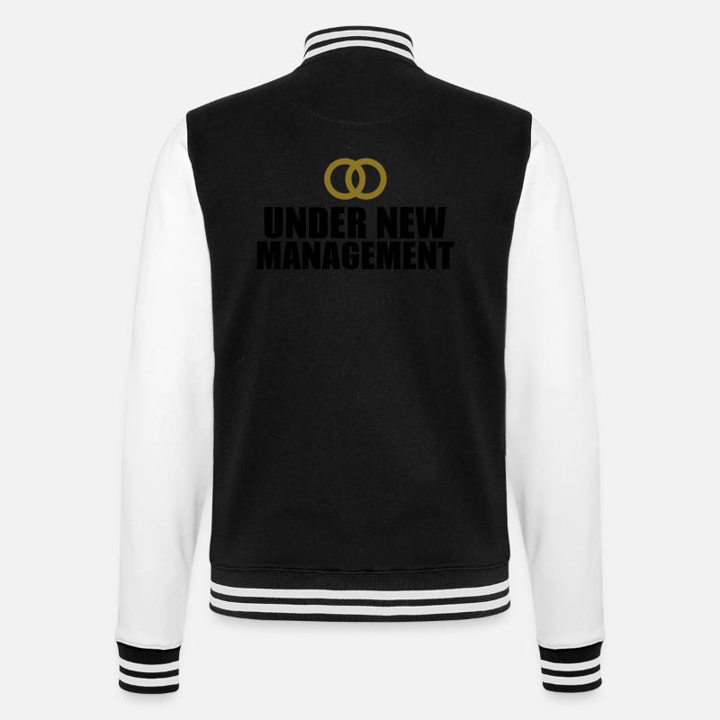 Under New Management Wedding - College Sweat Jacket - black/white