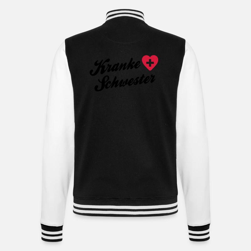 sick sister - nurse - Carnival - College Sweat Jacket - black/white