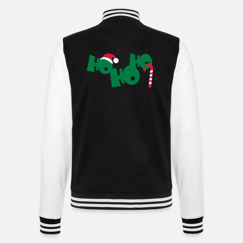 ho ho ho - College Sweat Jacket - black/white
