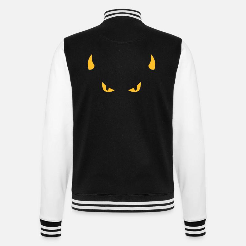 devil face - Veste Teddy - noir/blanc
