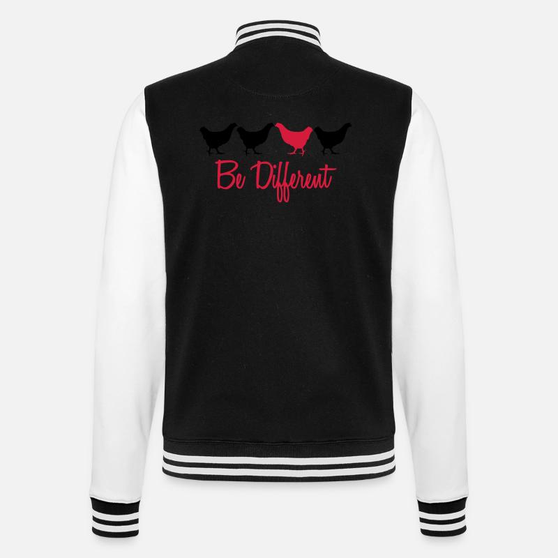 Be Different Hhs mit Text - College Sweat Jacket - black/white