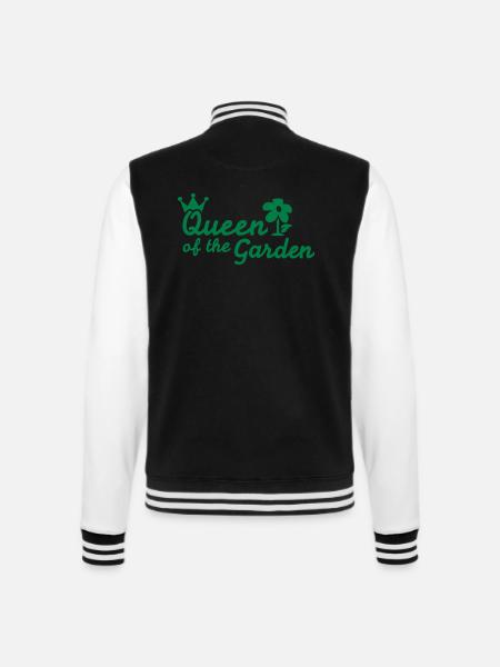 Queen of the garden - College Sweat Jacket - black/white