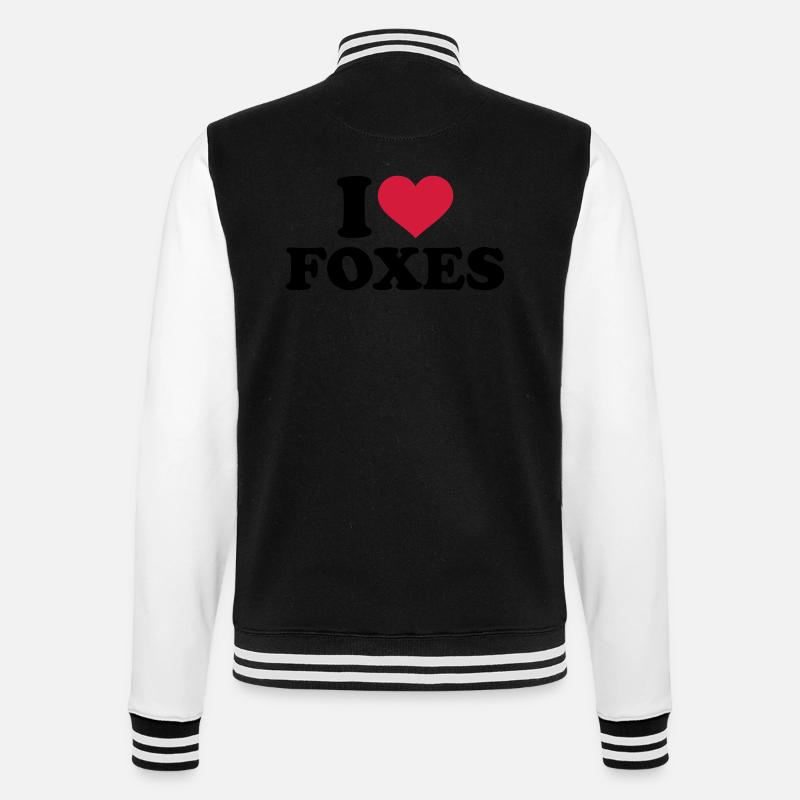 Fuchs - College-Sweatjacke - Schwarz/Weiß