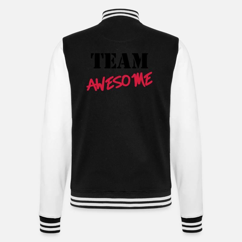 Team Awesome - College-Sweatjacke - Schwarz/Weiß