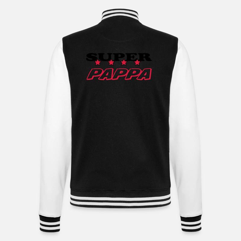 Super pappa - College-Sweatjacke - Schwarz/Weiß