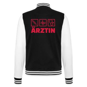 Ärztin - College-Sweatjacke - Schwarz/Weiß - Hinten - Marisol (170cm)
