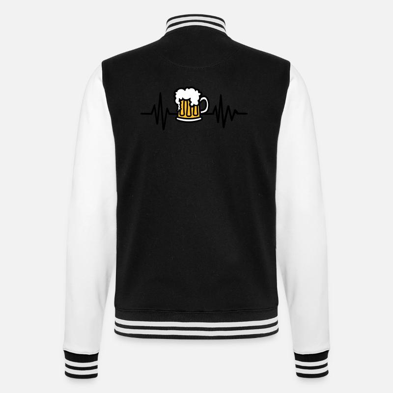 Beer - College Sweat Jacket - black/white