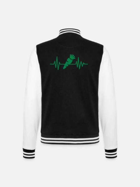Vegetarier - College-Sweatjacke - Schwarz/Weiß