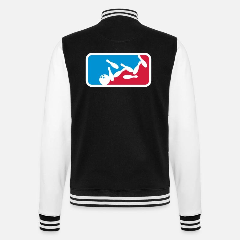 sport design hit bowling épingles renverser grève - Veste Teddy - noir/blanc