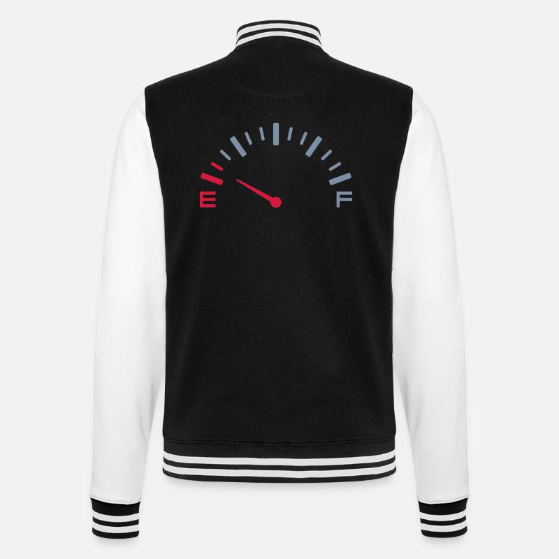 Tank Empty Display - College Sweat Jacket - black/white