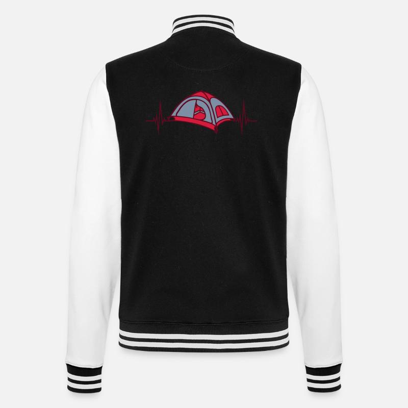 Puls Camping Tent Heartbeat - College Sweat Jacket - black/white