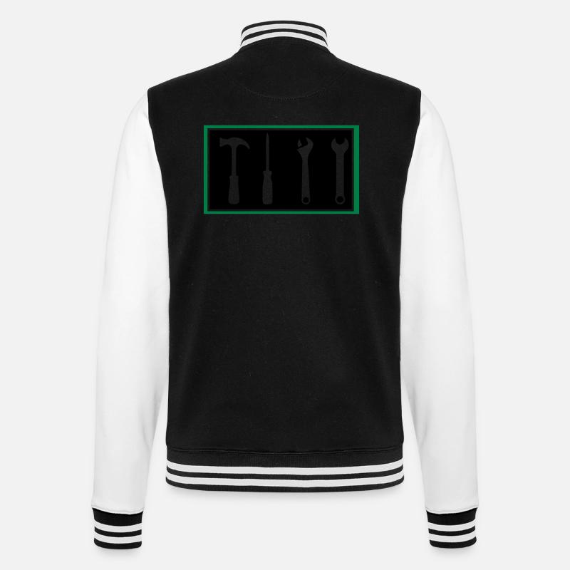 Outil - Veste Teddy - noir/blanc
